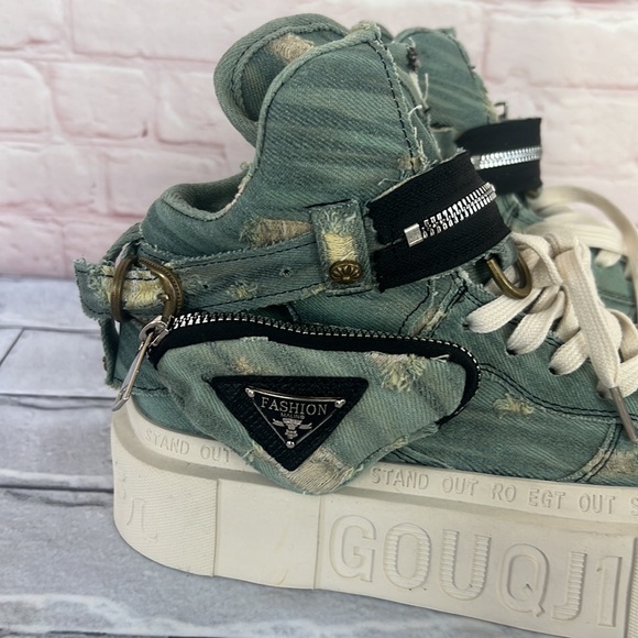 PUNK denim canvas fashionable SHOES - Picture 4 of 7